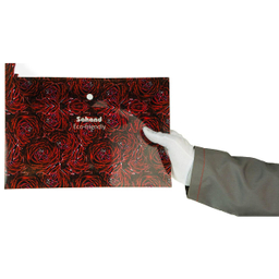 پوشه دکمه دار سهند (Sahand) طرح رز قرمز سایز A4