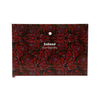 پوشه دکمه دار سهند (Sahand) طرح رز قرمز سایز A4