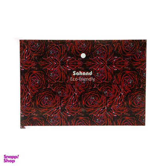 پوشه دکمه دار سهند (Sahand) طرح رز قرمز سایز A4