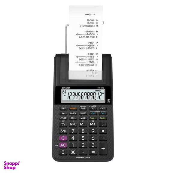 ماشین حساب کاسیو (Casio) مدل HR-8RC-BK