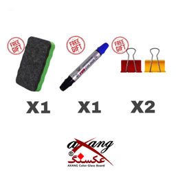 تخته وایت برد شیشه‌ ای عکسنگ AXANG سایز 80x60 سانتیمتر