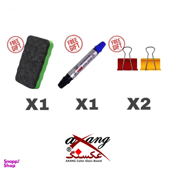 تخته وایت برد شیشه‌ ای عکسنگ AXANG سایز 80x60 سانتیمتر
