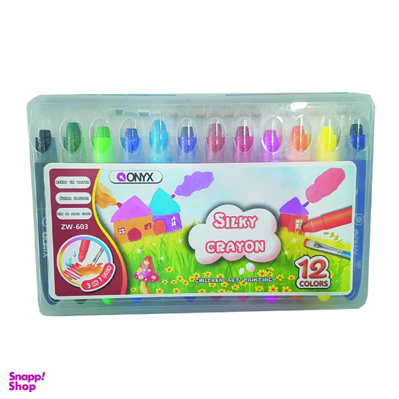 پاستل روغنی 12 رنگ اونیکس طرح پیچی کد ZW-603