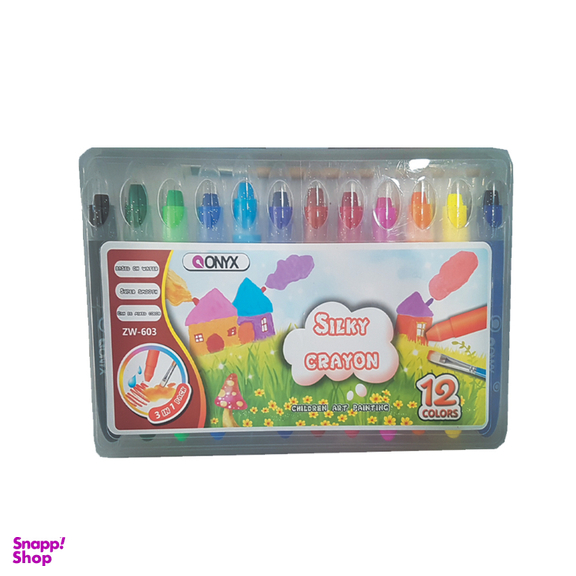 پاستل روغنی 12 رنگ اونیکس طرح پیچی کد ZW-603