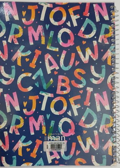 دفتر دوخط 60 برگ ایمان کد 001