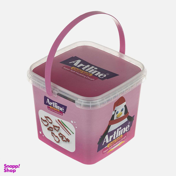 خمیر بازی سطلی آرت لاین (Artline) بسته 10 رنگ