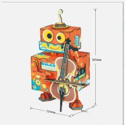 پازل ساختنی سه بعدی روبوتایم (Robotim) سری موزیک باکس مدل نوازنده کوچک