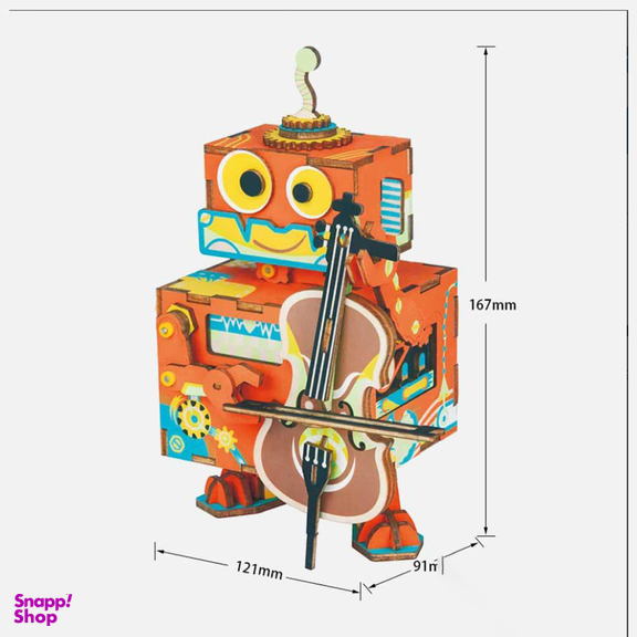 پازل ساختنی سه بعدی روبوتایم (Robotim) سری موزیک باکس مدل نوازنده کوچک