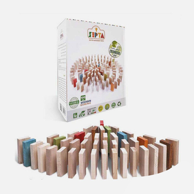 ساختنی سپتا تویز (Septa Wooden Toys) مدل دومینو چوبی 100 قطعه