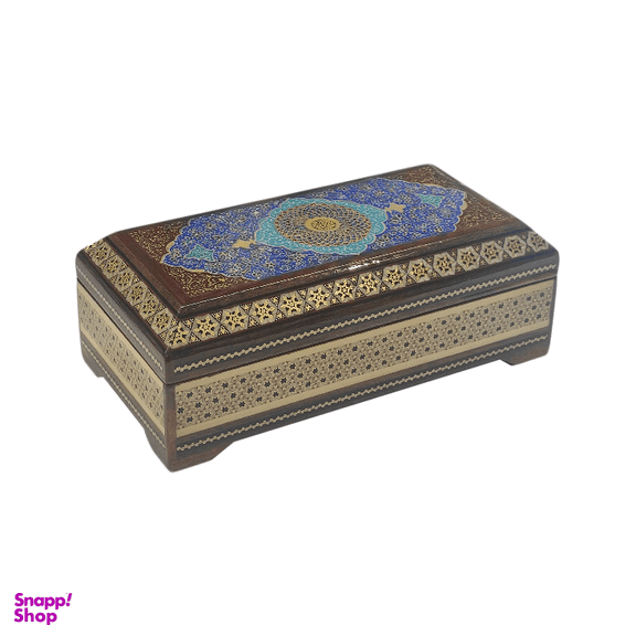 جعبه خاتم کاری خادم ملت مدل تذهیب کد t003