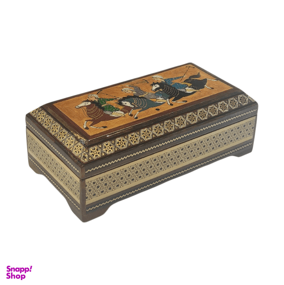 جعبه خاتم کاری خادم ملت مدل چوگان کد c006