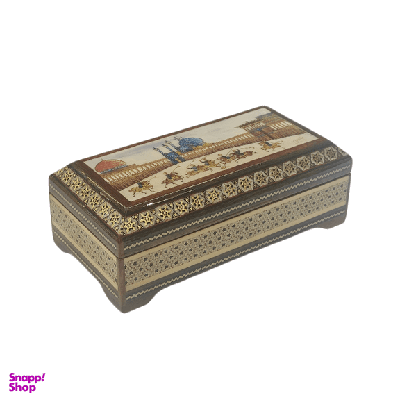 جعبه خاتم کاری خادم ملت مدل نقش جهان کد n006