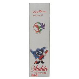 مداد قرمز شاهین کد s05 بسته 12 عددی