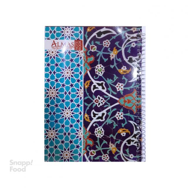 دفتر سیمی 100 برگ الماس (Almas) طرح اسلیمی