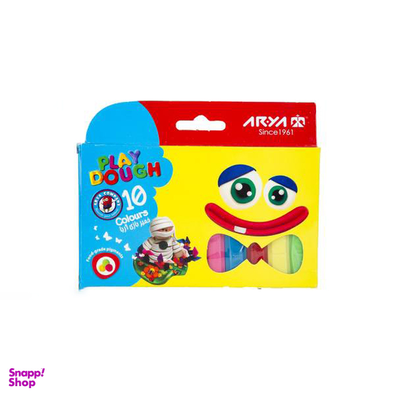 خمیر بازی مقوایی آریا (Arya) کد 1048 بسته 10 رنگ