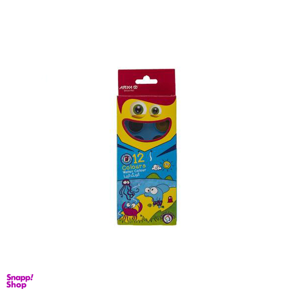 آبرنگ بیضی آریا (Arya) سایز کوچک بسته 12 رنگ