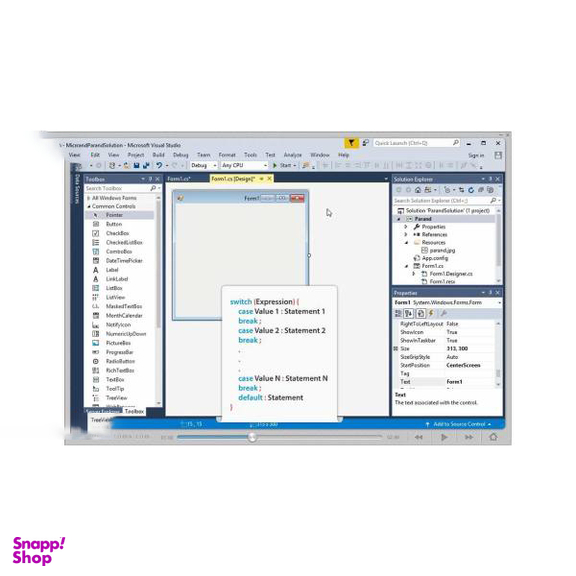 نرم افزار آموزش #Visual C سطح مقدماتی تا پیشرفته نشر پرند