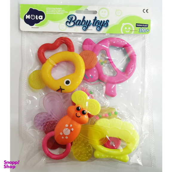 جغجغه هولا (Hola) مدل Baby Toys بسته 6 عددی