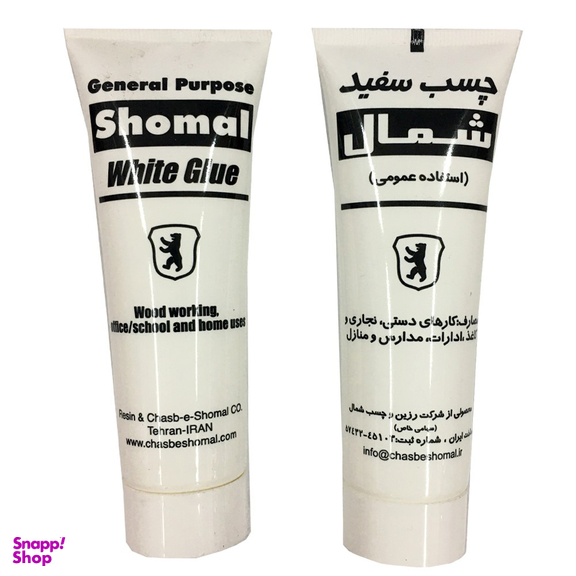 چسب چوب شمال (Shomal) مدل 75cc رنگ سفید