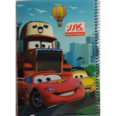 دفتر 50 برگ کارن نوت بوک مدل Cars