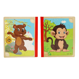 پازل 12 تکه چوبی مدل حیوانات