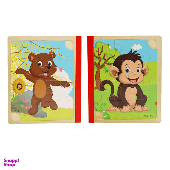 پازل 12 تکه چوبی مدل حیوانات