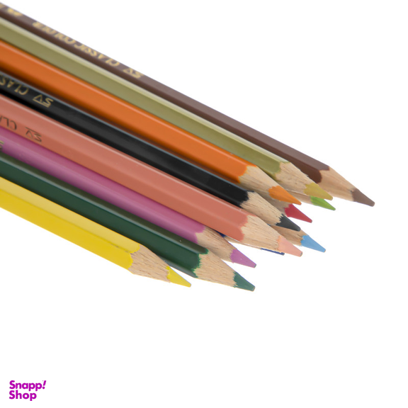 مداد رنگی 12 رنگ فابر کاستل (Faber Castell) مدل جعبه فلزی استوانه ای طرح قلعه
