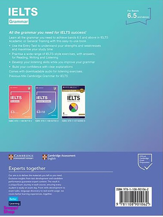 کتاب IELTS Grammar for Bands 6.5 and Above اثر جمعی از نویسندگان انتشارات Cambridge