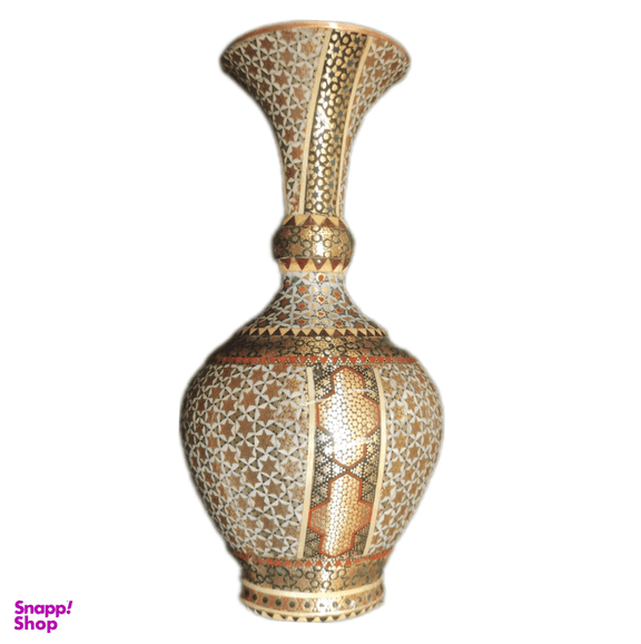 گلدان تمام خاتمکاری اعلا اثر استاد خادم ملت