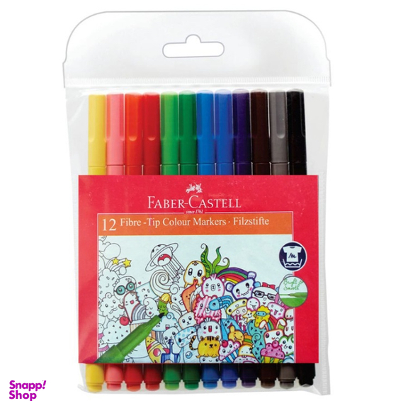 ماژیک رنگ آمیزی 12 رنگ فابر کستل (Faber Castell)