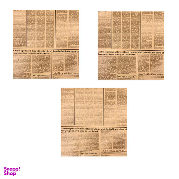 کاغذ کادو طرح روزنامه مجموعه3 عددی