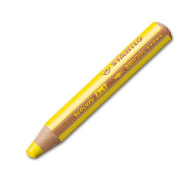 مداد رنگی 3 کاره استابیلو (Stabilo) مدل وودی کد 880/205 رنگ زرد