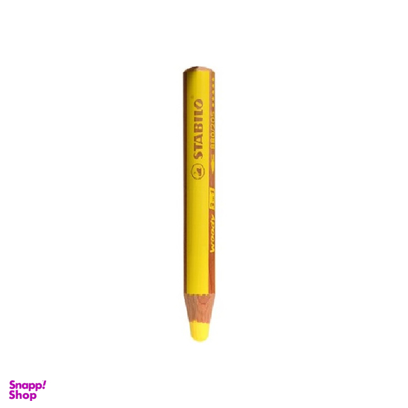 مداد رنگی 3 کاره استابیلو (Stabilo) مدل وودی کد 880/205 رنگ زرد