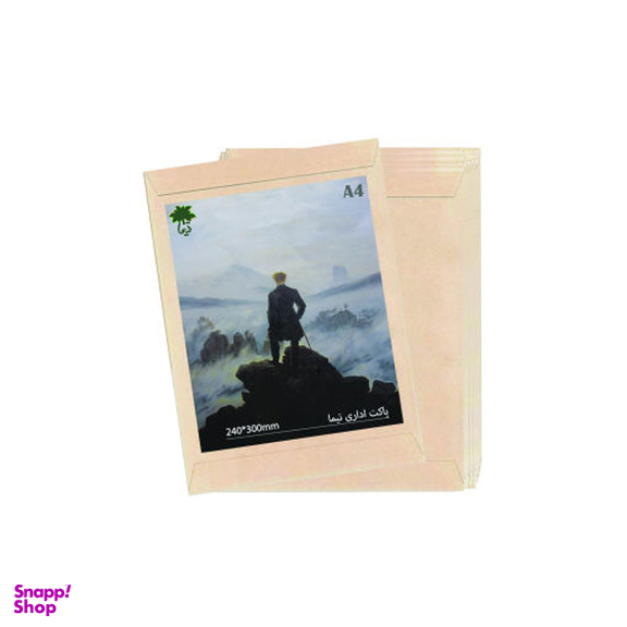 پاکت مقوایی نخودی تیما (Tima) سایز A4 بسته 30 عددی