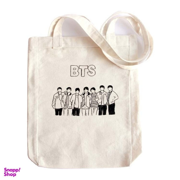 ساک دستی پارچه‌ای طرح گروه BTS