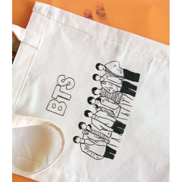 ساک دستی پارچه‌ای طرح گروه BTS