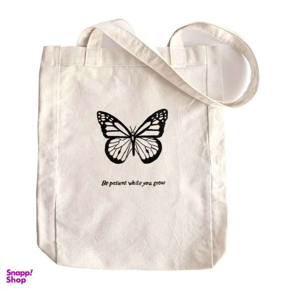 ساک دستی پارچه‌ای طرح پروانه