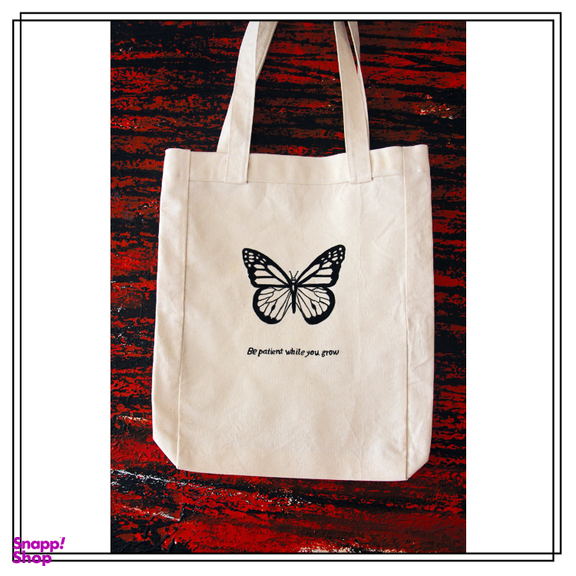 ساک دستی پارچه‌ای طرح پروانه