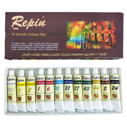 رنگ اکریلیک رپین (Repin) مدل 1960 حجم 22 میلی‌ لیتر بسته 12 عددی