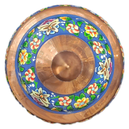 قندان و شکلات خوری پایه دار آقاجانی مدل مس و نقاشی