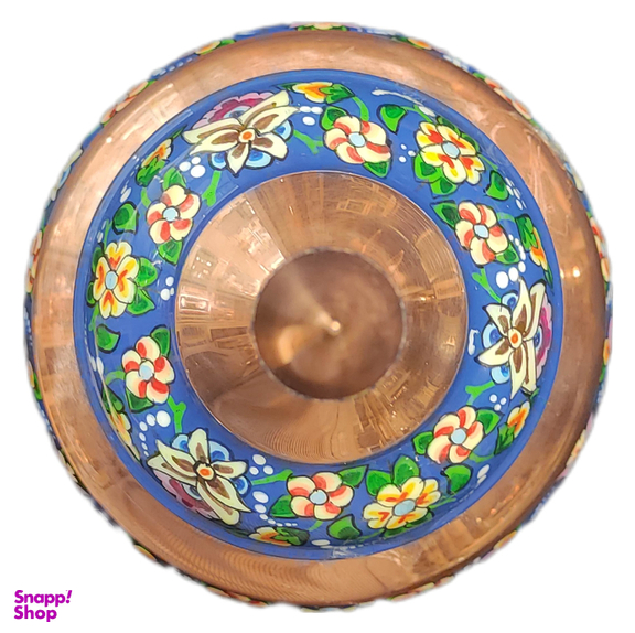 قندان و شکلات خوری پایه دار آقاجانی مدل مس و نقاشی