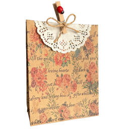 پاکت هدیه طرح گل‌‌های پیونی کلاسیک سایز 11×15 سانتی متر