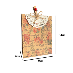 پاکت هدیه طرح گل‌‌های پیونی کلاسیک سایز 11×15 سانتی متر