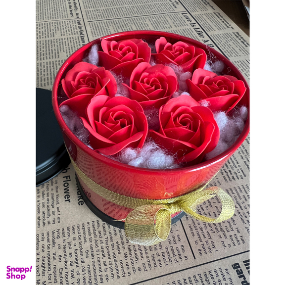 باکس گل رز اسکاتلندی مصنوعی ارتفاع 12 سانتی متر