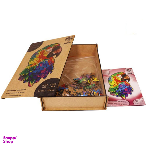 پازل چوبی پرندگان هزارتو (Hezarto) مدل طوطی