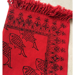 رومیزی قلمکار طرح ماهی سایز 40×40 سانتی متر