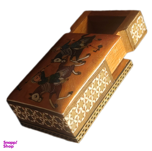 جعبه خاتم کشویی مدل چوگان اثر استاد خادم‌ ملت