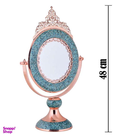 ست هفت سین سنگاب، آینه و شمعدان فیروزه کوبی آقاجانی کد 6 مجموعه 9 عددی