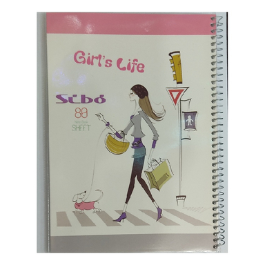 دفتر مشق 80 برگ سیبو (Sibo) مدل Girl's Life