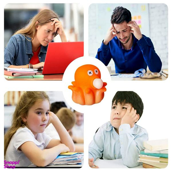 فیجت ضد استرس دنیای سرگرمی های کمیاب مدل اختاپوس آدامس بادکنکی